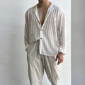 Men's Cardigan – Knitted – Relaxed Fit – V-Neck – Button Closure – Long Sleeves