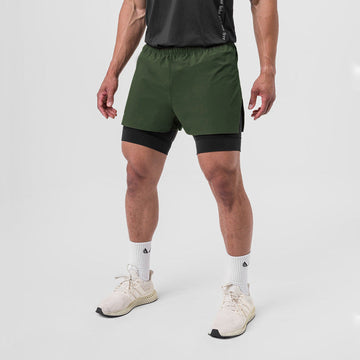 Compression Breathable Double Layer Training Shorts