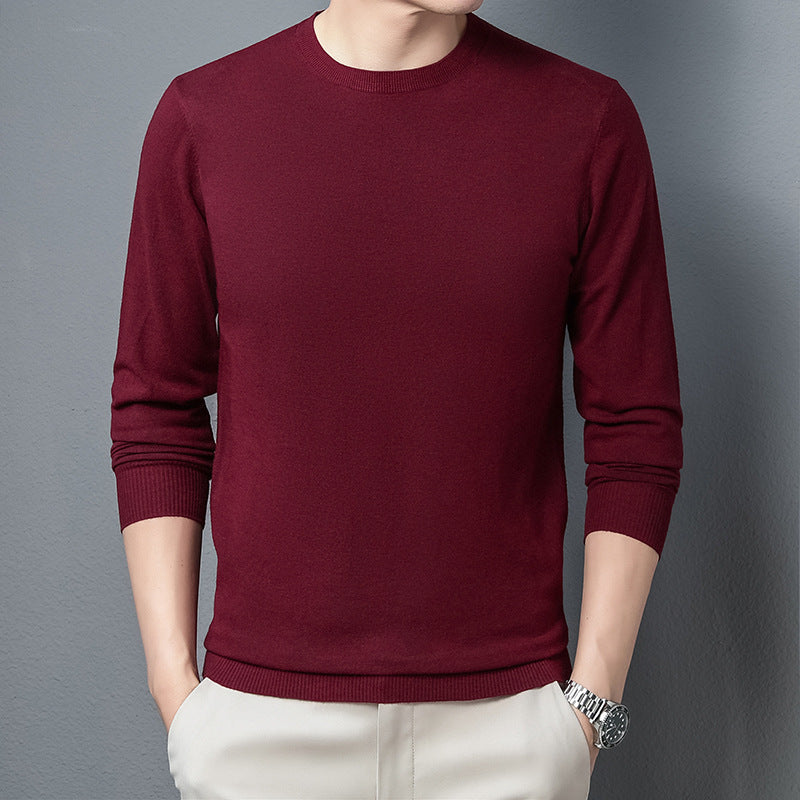 Lightweight Knit Cotton Crew Neck Sweater