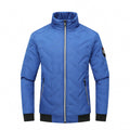 Men's Jacket – Slim Fit – Quilted Chevron Design – Stand Collar – Zipper Pockets
