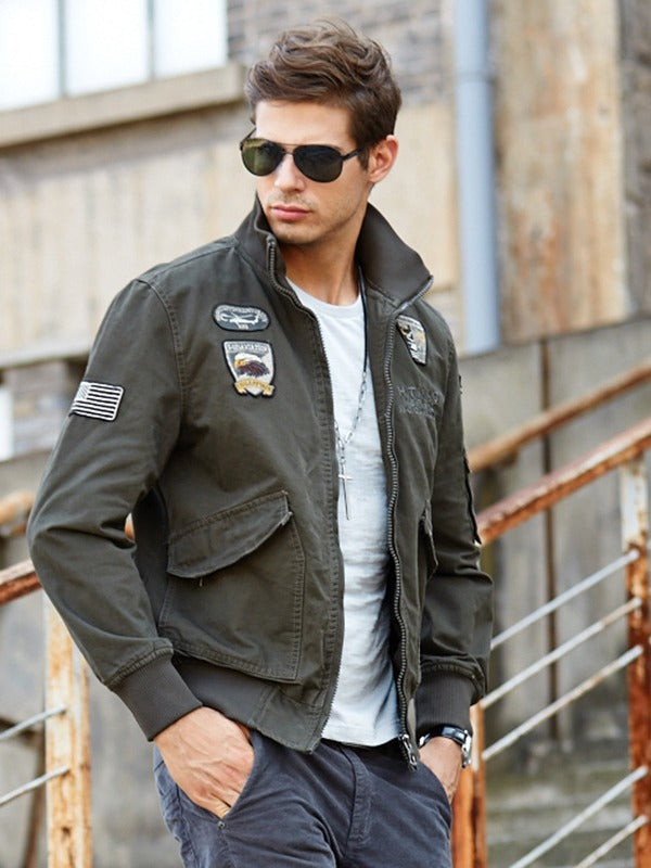 Patches Utility Pocket Bomber Jacket