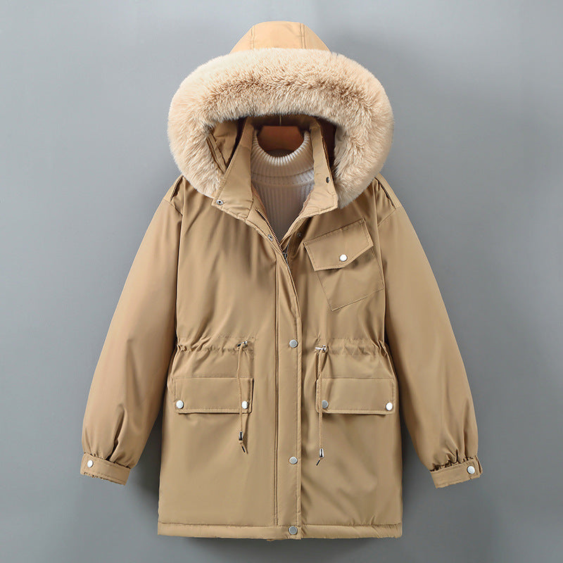 Weather-Resistant Faux Fur Hood Parka Jacket