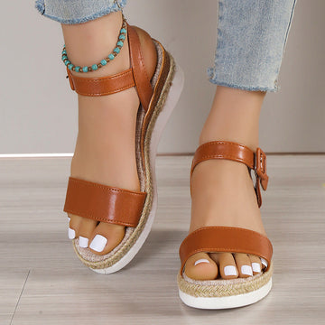 Wedge Heel Jute Sole Sandals
