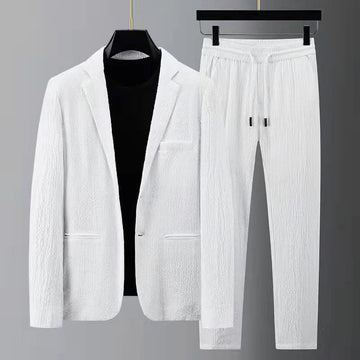 Breathable Natural Fibers Slim Fit Single-Breasted Blazer