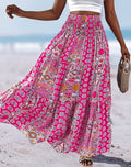 Women's Strapless Dress – Cotton Blend – A-line – Floral Pattern – Midi – Convertible