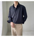 Men's Shirt – Slim Fit – Long-Sleeved – Hidden Button Closure – Light Stretch Material