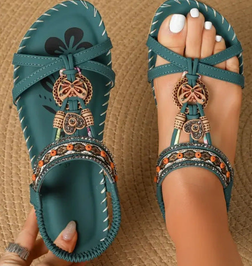 Padded Footbed Bohemian Pearl Sandals