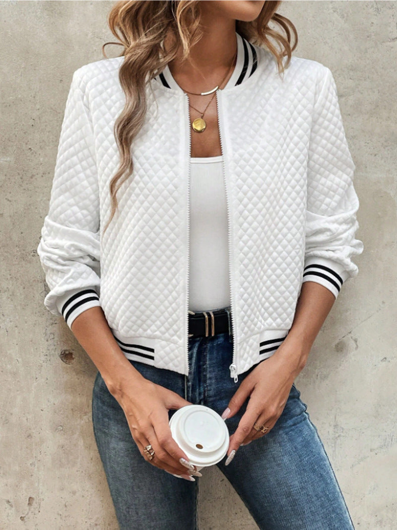 Quilted Padded Relaxed Fit Bomber Jacket