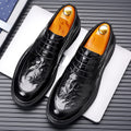 Men's Shoes – Oxford Shoes in Hand-Embossed Leather – Closed Lacing – Classic Fit