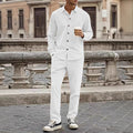 Men's set with shirt and pants – Corduroy – Relaxed fit – Button closure