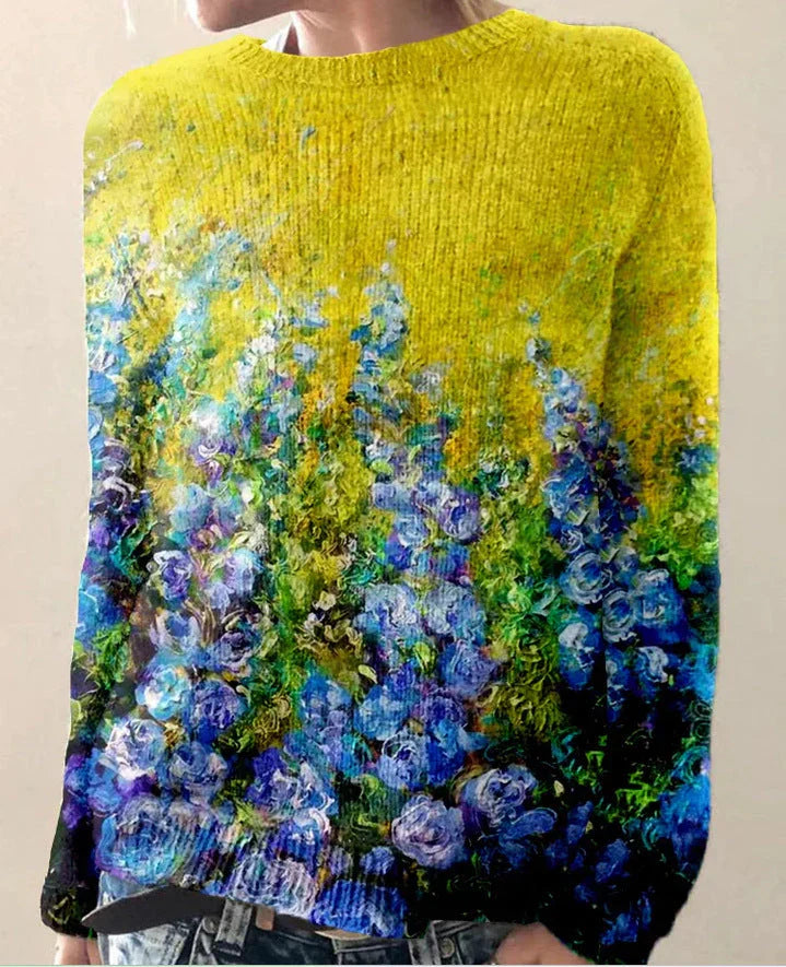 Floral Embroidered Relaxed Fit Sweatshirt