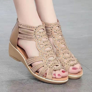 Cutout Gladiator Ankle Strap Sandals