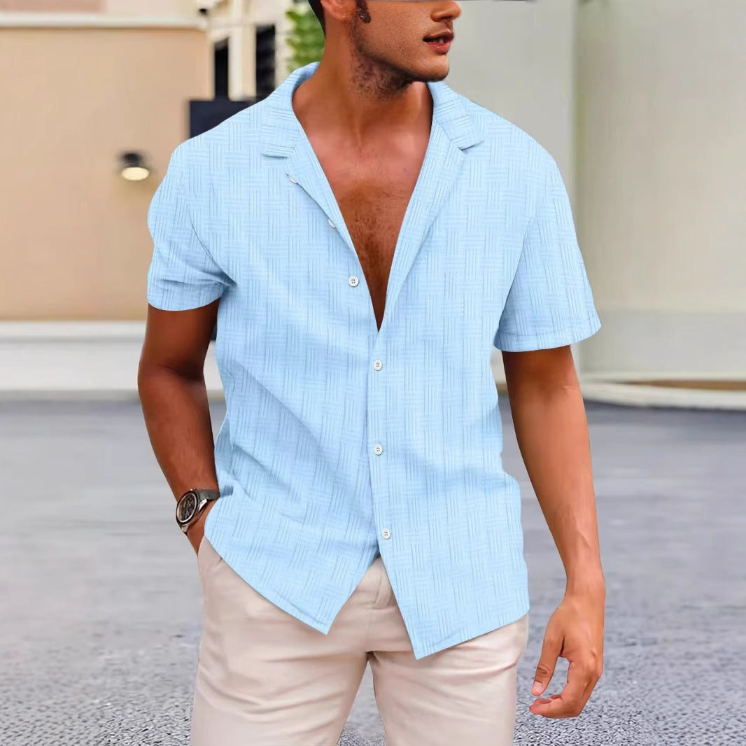Classic Fit Cotton Linen Short Sleeve Shirt