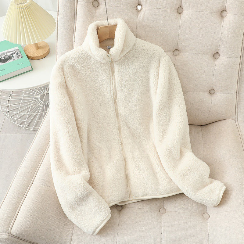High-Pile Plush Relaxed Fit Fleece Jacket