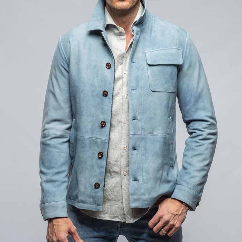 Suede Finish Button Front Jacket