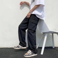 Men's cargo pants – 100% cotton – relaxed fit – full length with pockets