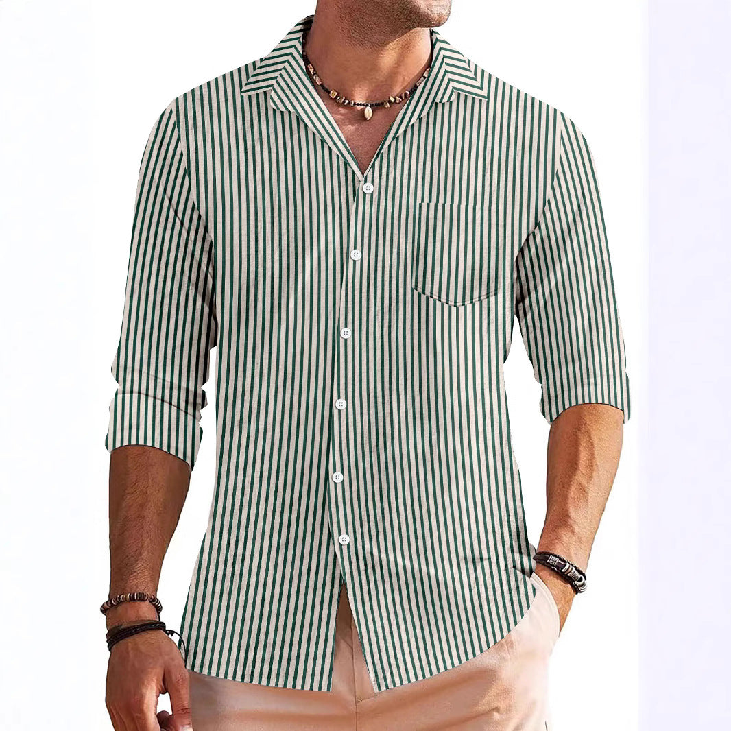 Breathable Striped Regular Fit Shirt