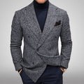 Men's Blazer – Double Breasted – Tailored Fit – Tweed – Peak Lapel
