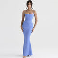 Women's Maxi Dress – Bodycon Fit – Sleeveless with Spaghetti Straps – Elegant Party Dress