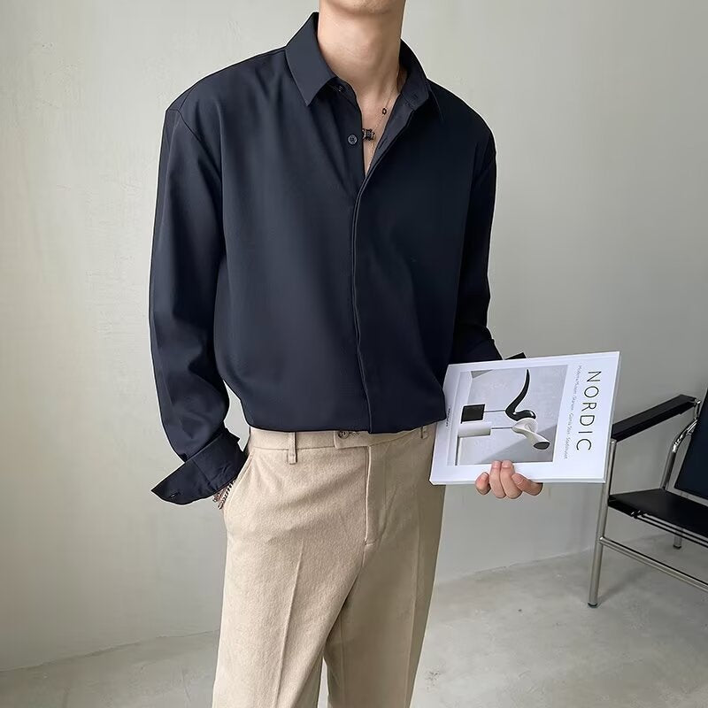 Light Stretch Slim Fit Long-Sleeved Shirt