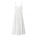 Women's Maxi Dress – Sleeveless A-line – Light Chiffon – Spaghetti Straps – Backless Layered