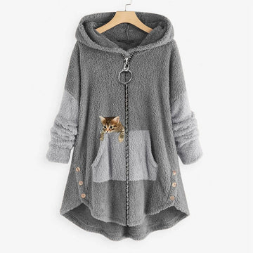 Plush Fleece Oversized Hooded Jacket