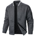 Men's Bomber Jacket - Quilted Design - Zipper Closure - Ribbed Collar & Cuffs - Regular Fit