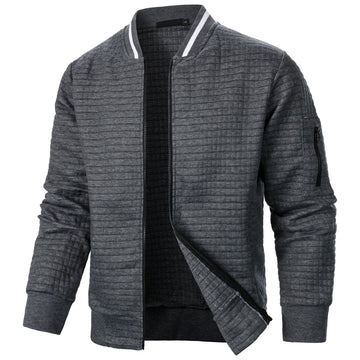 Quilted Ribbed Regular Fit Bomber Jacket