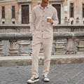 Men's set with shirt and pants – Corduroy – Relaxed fit – Button closure
