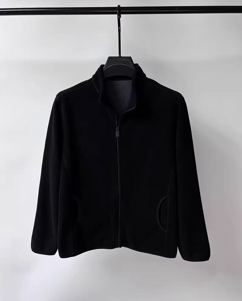 Lightweight Stand Collar Fleece Jacket