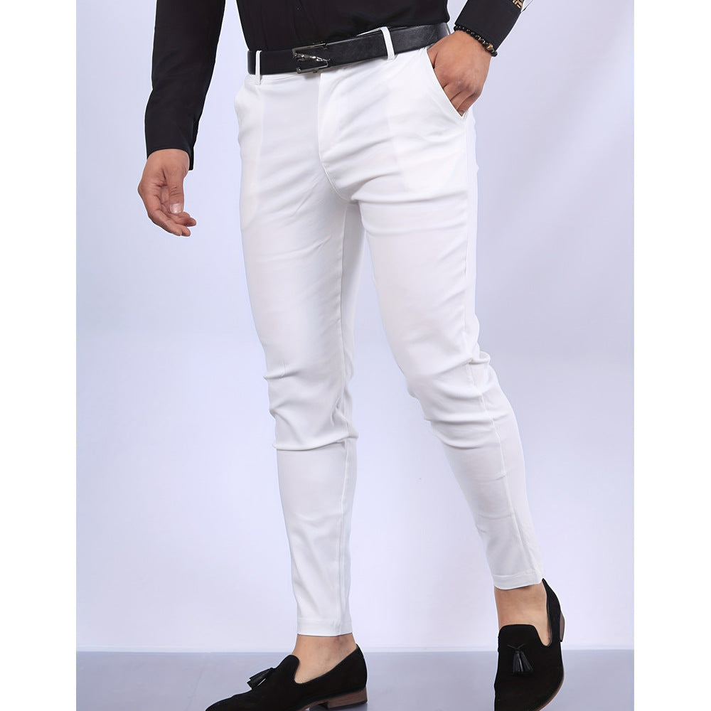 Woven Fabric Slim Fit Formal Trousers