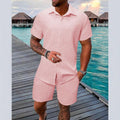 Men's Two-piece Set – Cotton Blend – Relaxed Fit – Jacquard Pattern