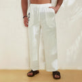 Men's Trousers – Wide Fit – Light and Breathable Fabric – Drawstring Closure – Pocket Print