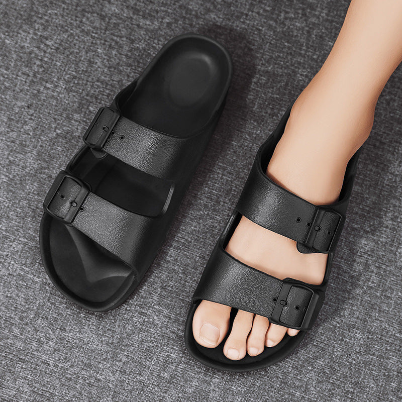 Men's Sandals – Adjustable Buckles – Thick Sole – Open Toe Comfort For Everyday Use