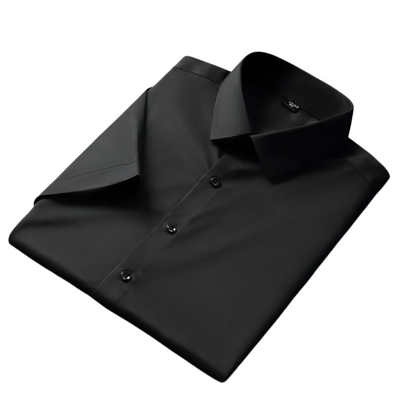 Men's Shirt with Short Sleeves – Slim Fit – Breathable Wrinkle-Resistant Cotton