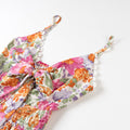Women's Mini Dress – A-Line Fit – Spaghetti Straps – Lace Trim – Floral Pattern
