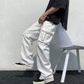 Men's cargo pants – 100% cotton – relaxed fit – full length with pockets