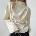 Women's Blouse – Chiffon – Elegant Draped Fit – Long Sleeves – Tailored Look
