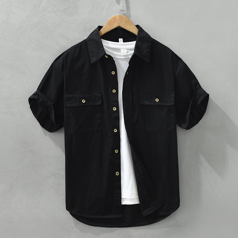 Men's Shirt – Heavy Cotton – Relaxed Fit – Short Sleeves Work Style