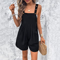 Women's Overall Shorts - Adjustable Straps - Light and Breathable - Loose Fit - With Pockets