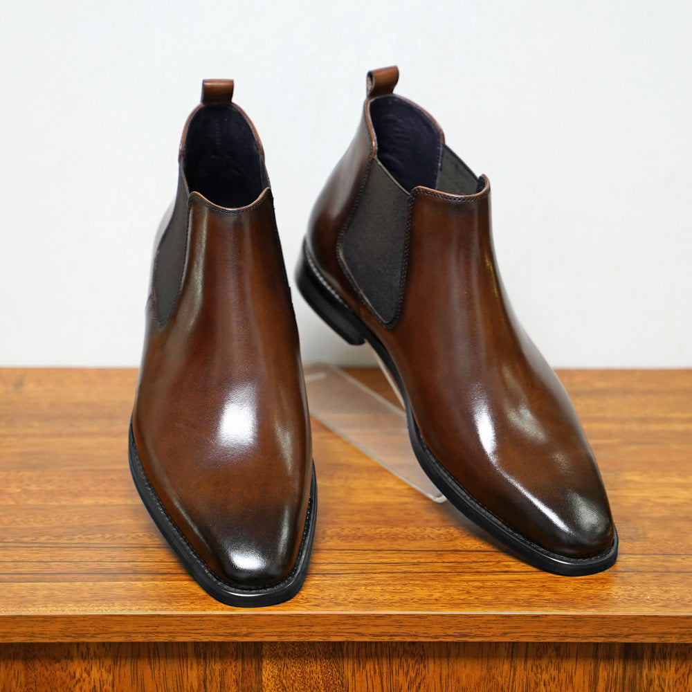Leather Slip-on Classic Chelsea Boots
