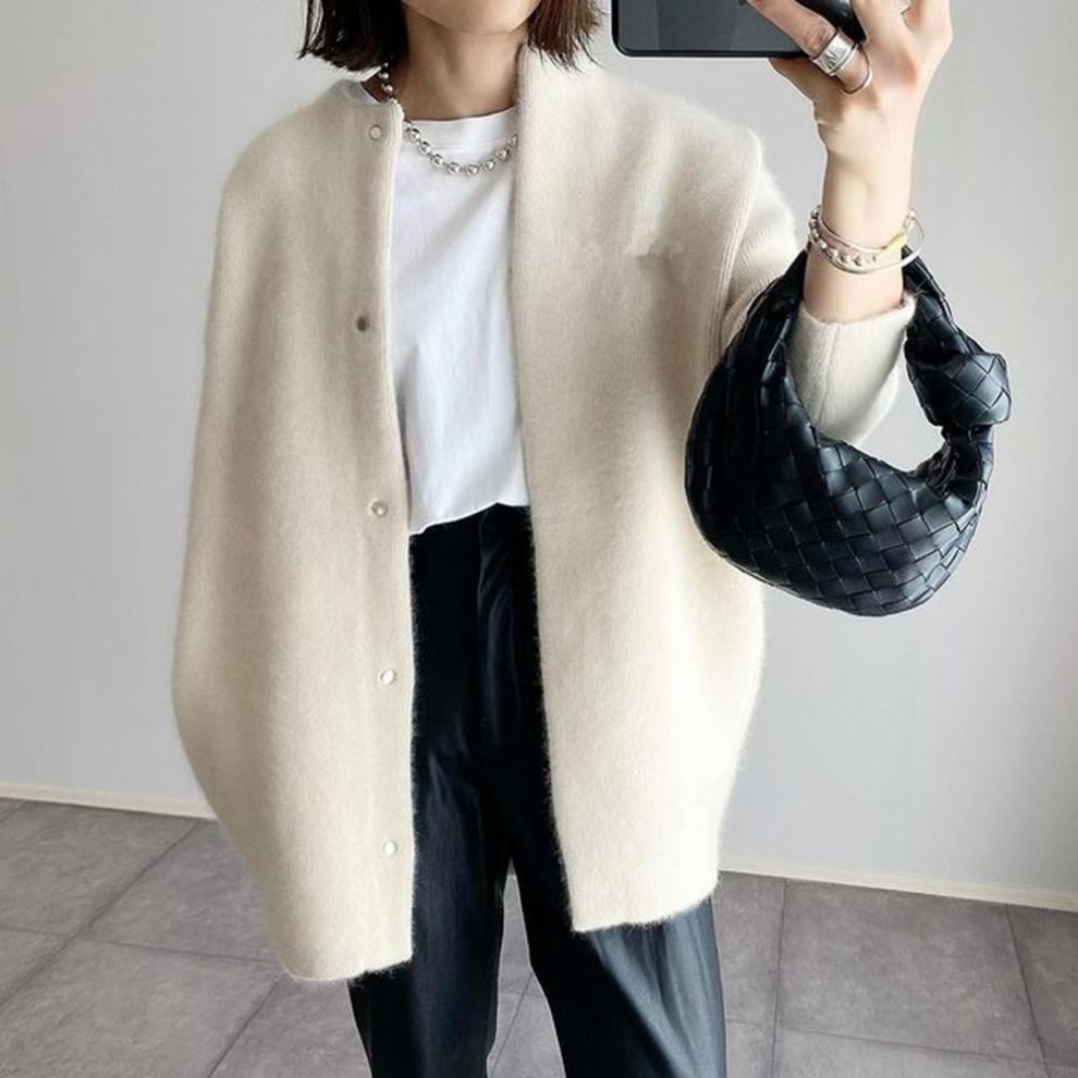 Oversized Soft Knit Button Front Cardigan