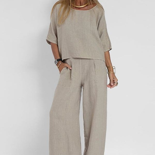 Linen Blend Relaxed Fit Set