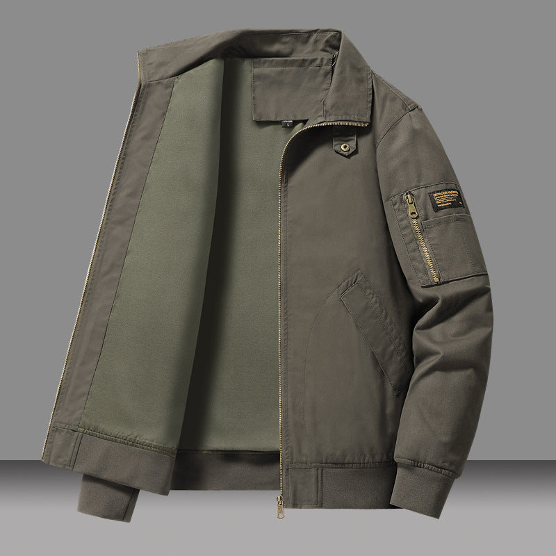 Relaxed Fit Utility Sleeve Bomber Jacket