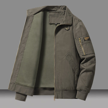 Relaxed Fit Utility Sleeve Bomber Jacket