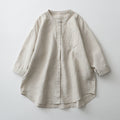 Women's Shirt – Oversized Fit – Three-Quarter Sleeves – Natural Fibers – Minimalist Design