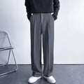 Men's Trousers – Straight Leg – Relaxed Fit – Pleated Front – Full Length