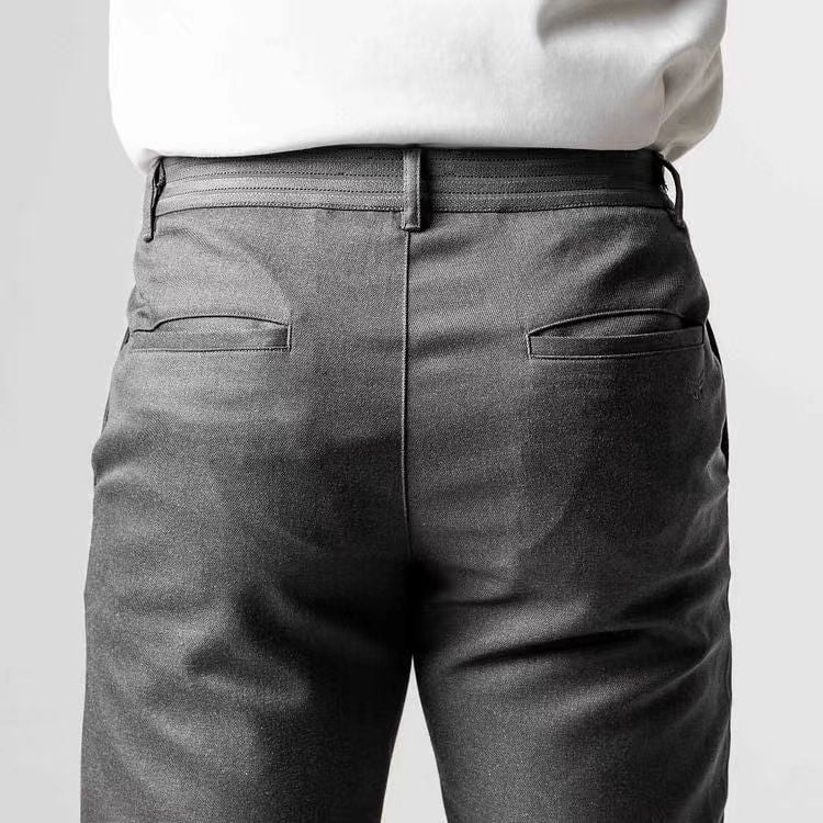 Men's Trousers – Slim Fit – Tapered Leg – Breathable Cotton Blend – Full Length