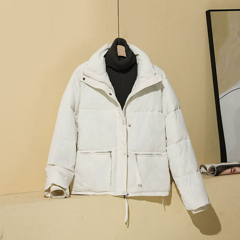 Quilted Insulated Cropped Puffer Coat