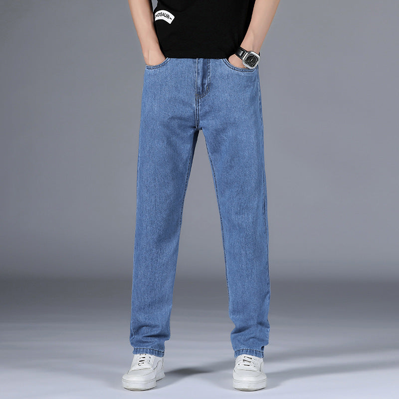 Classic Fit Straight Leg Denim Pants